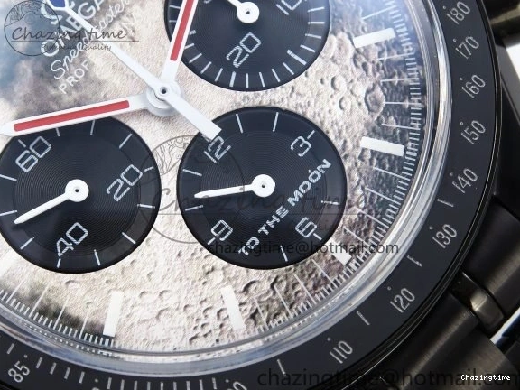 0515 Speedmaster Black Benom PVD Moon RMF Best Edition on PVD Bracelet Lemania HW WrinkleFree 7727